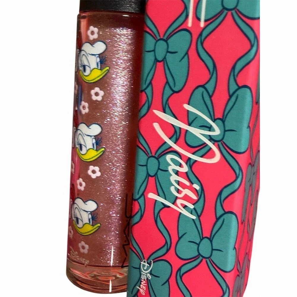 MAC x Disney Daisy Duck Lipglass Glitter Shimmer Lip Gloss OUT ON THE TOWN